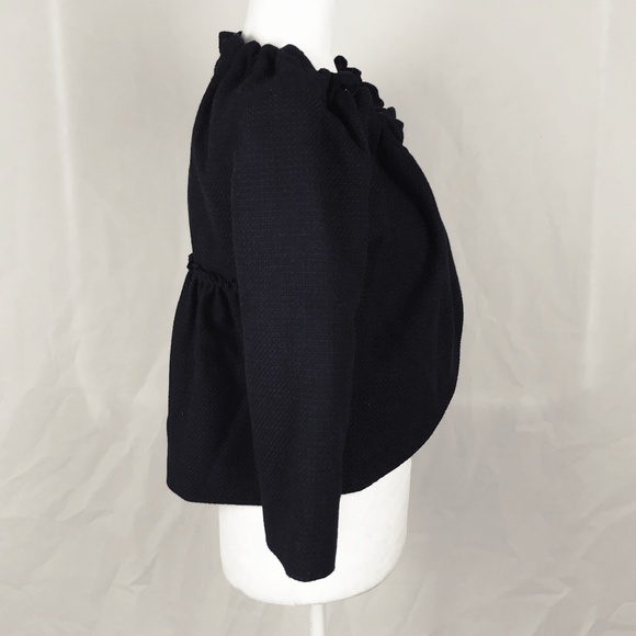 Simply Vera Vera Wang  Navy Blue 3/4 Sleeves Career Blazer Size 4 - Picture 3 of 7